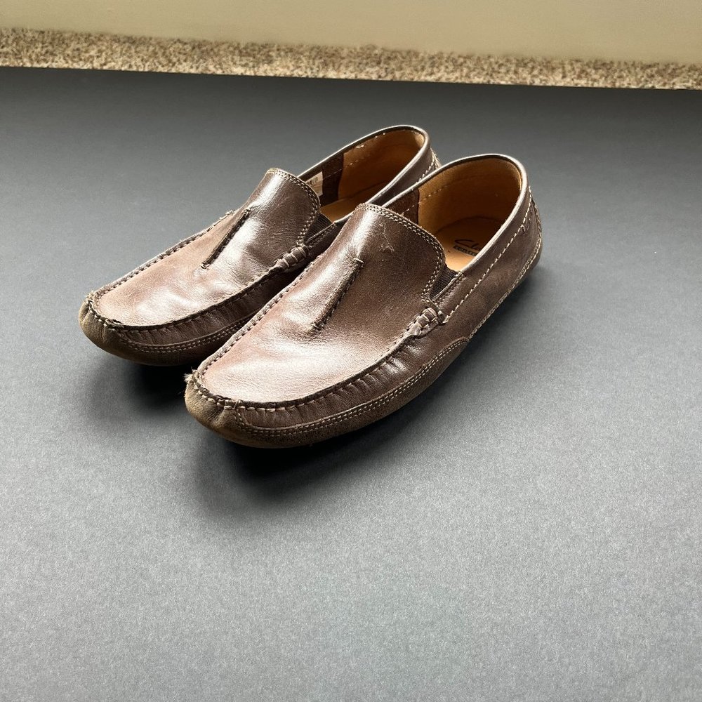 Brown Leather Clarks Loafer